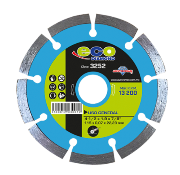 DISCO DIAMANTE RIN CONTINUO 4 1/2 AUSTROMEX
