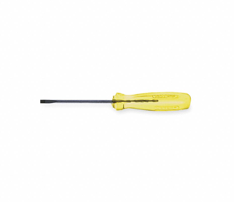 9624 Destornillador con mango ámbar, punta cabinet barra redonda 1/8" x 4" Urrea