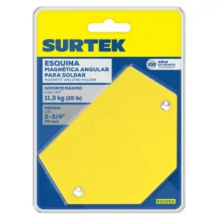 ESQ25A Esquina magnética para soldar multiangular 2-3/4", 25 lb Surtek