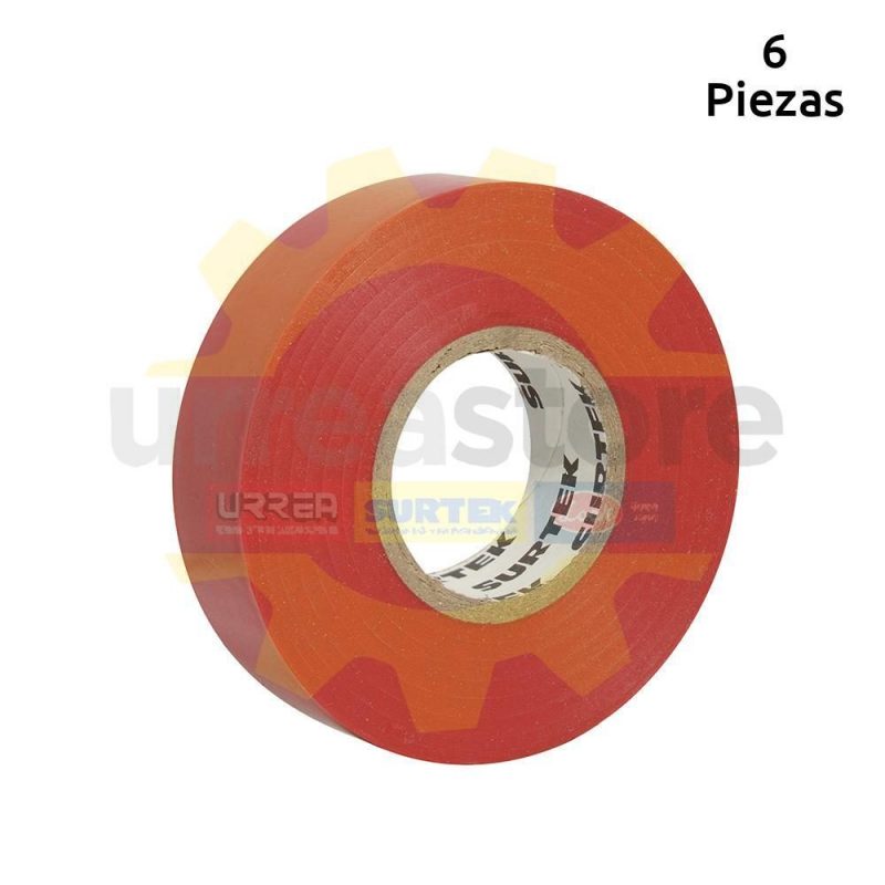 138008 Cinta p/aislar roja 18m Surtek