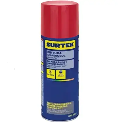 AES420 Pintura en aerosol 400 ml color rojo Surtek