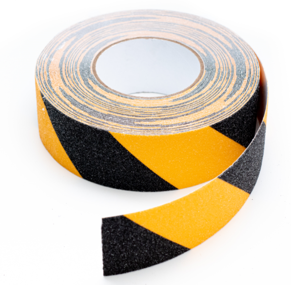 FEC12E779 CINTA ANTIDERRAPANTE NEGRO/ AMARILLO 50MM 2"X18.3 Mts