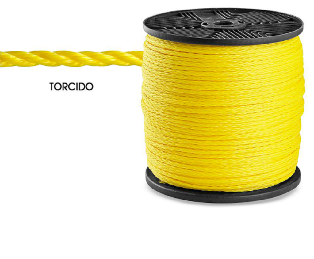 44491 CUE-19  3/4  metro cuerda amarilla de polipropileno Nylon 19 mm rollo de 30kg