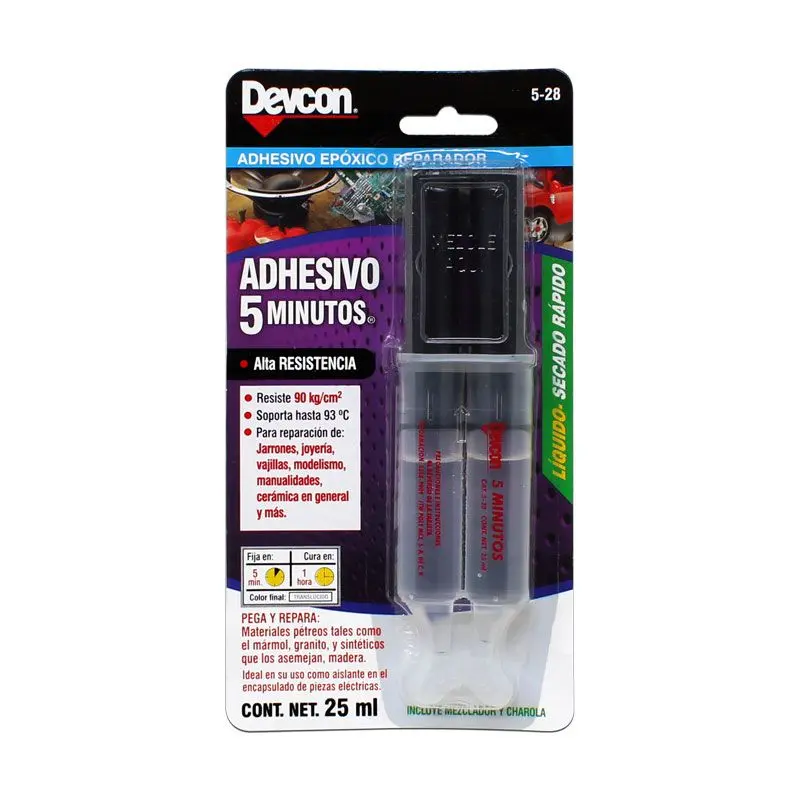 145-005 5-28 ADHESIVO JERINGA 5 MINUTOS (5-28) DEVCON