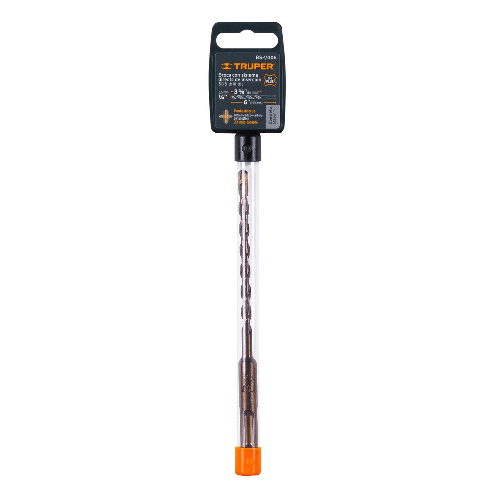 11264 Broca SDS Plus 1/4 x 6', Truper BS-1/4X6