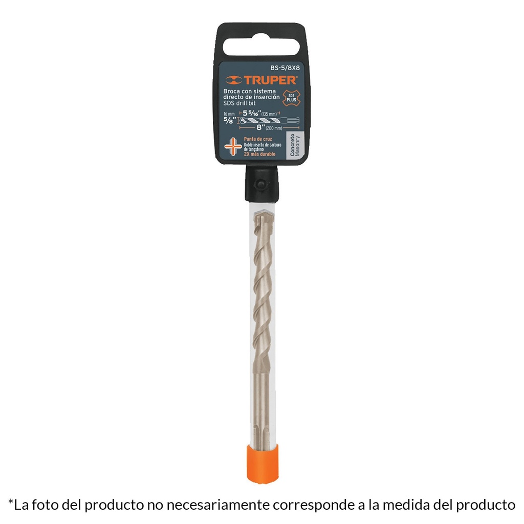 11278 Broca SDS Plus 7/16 x 6', Truper BS-7/16X6
