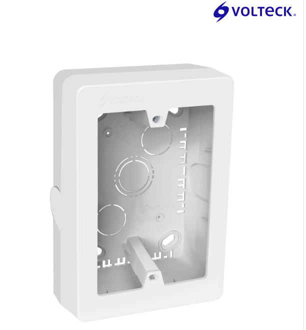 40141 Caja de contactos para canaleta 3' x 5', blanca, Volteck CRU-3X5