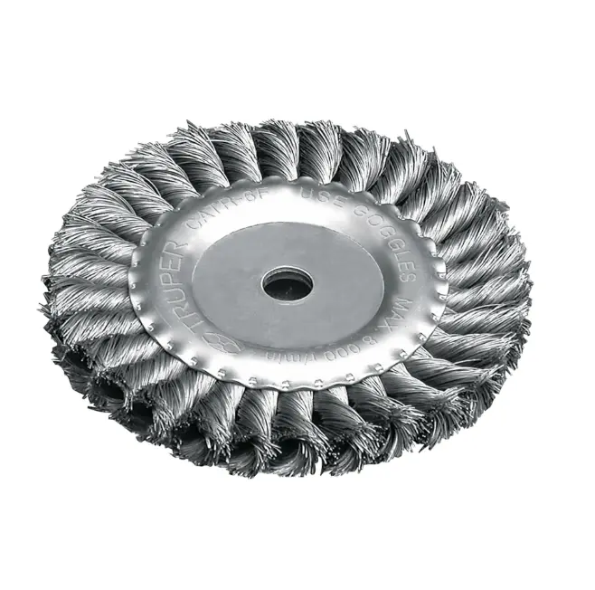 11598 Carda trenzado fino 6' x 5/8' para esmeril, Truper CATR-6F