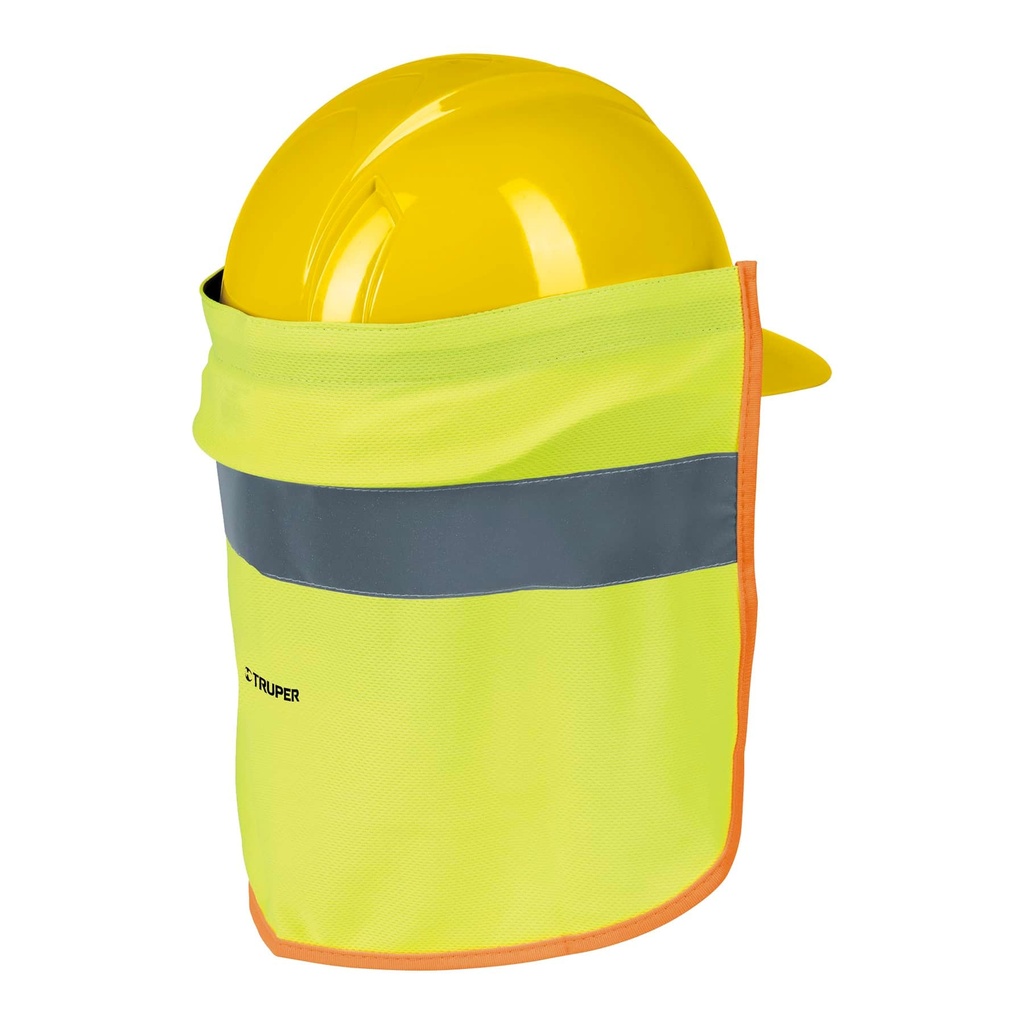 13165 Cubrenuca para casco, verde con reflejante, Truper CUNU-V