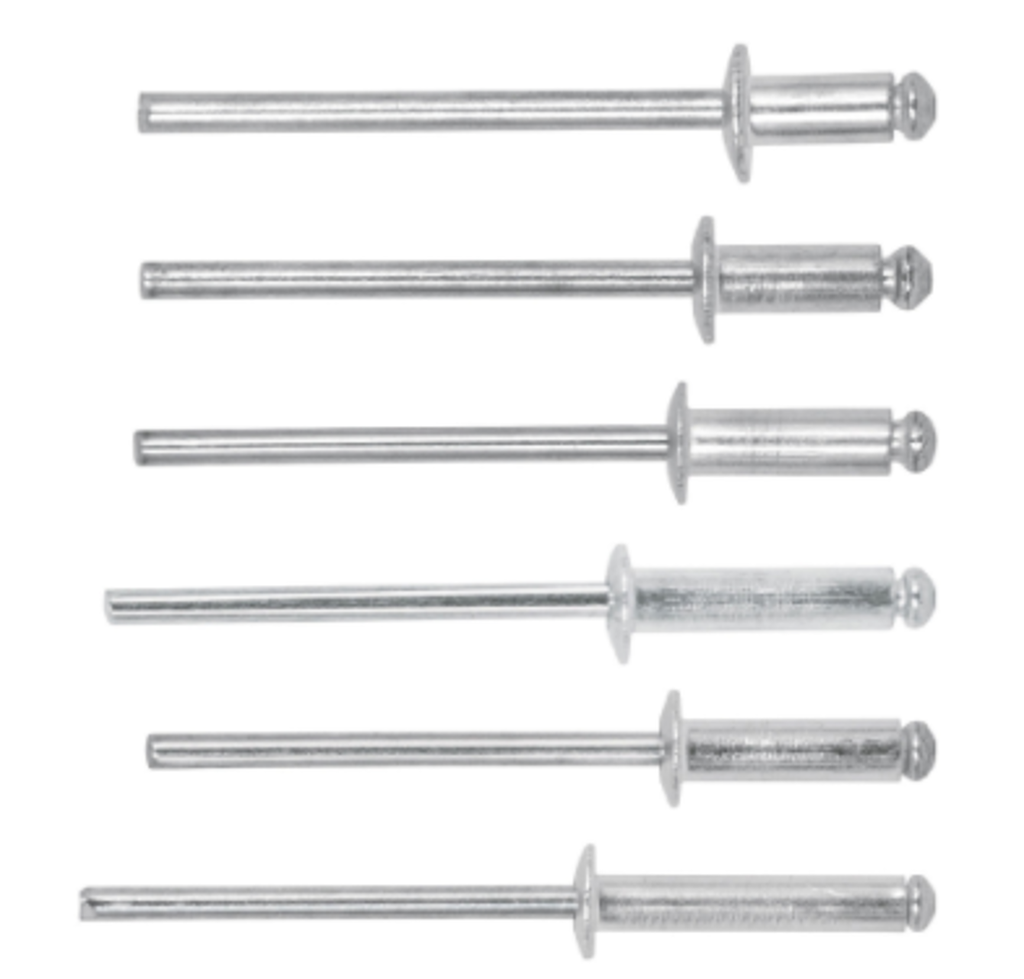 44519 Bolsa con 50 remaches 1/8' x 3/16' de aluminio, ala 1/4' R-43B