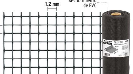 [44984] 44984 Rollo de 30 m x 0.6 m malla mosquitera fibra de vidrio negra TEMO-06FN