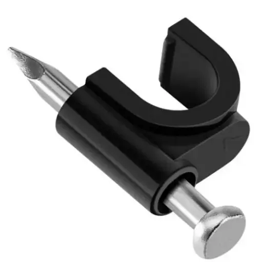 [4620] 4620 Grapa curva p/cable 7mm negra SANELEC