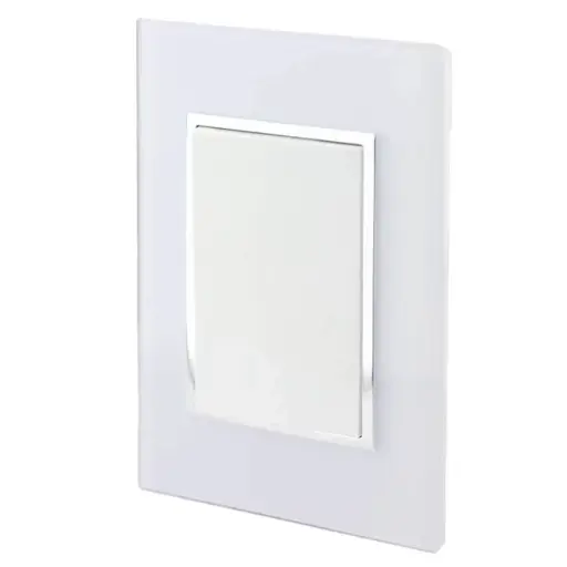 [4472] 4472 Placa Venecia Blanco apagador SANELEC