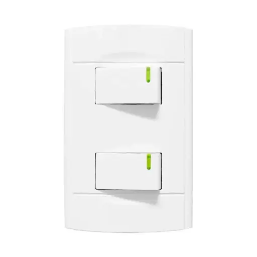 [4442] 4442 Placa Roma apagador doble SANELEC