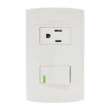 [4444] 4444 Placa Roma apagador y contacto SANELEC
