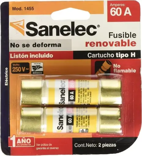 [1455] 1455 Fusible 60 A jgo 2 pzs blister SANELEC