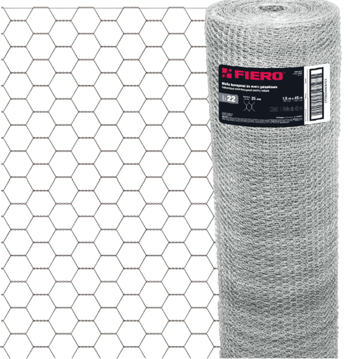 [117AS-002] 117AS-002 MALLA HEXAGONAL GALLINERO 1.2X22X25 1 METRO TOP STEEL