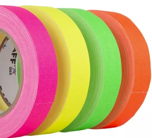 [GAFFERSPIKE] Gaffer Spike  1" X 20yds  Colores rosa, verde, naranja, amarillo