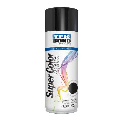 [N2714560] PINTURA EN AEROSOL USO GENERAL SUPER COLOR 200 ML NEGRO MATE