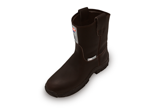 [SP1027-26] BOTA INDUSTRIAL PIEL COLOR NEGRO TIPO PETROLERA CON ACERO (T: 6,7,8,9 Y 10) MARCA MR