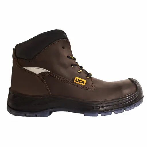 [107CAFE-30] 107CAFE-30 BOTA LICA PIEL CAFÉ  DIELECTRICO PU-TPU POLIAMIDA INY DIRECT 23  AL 30
