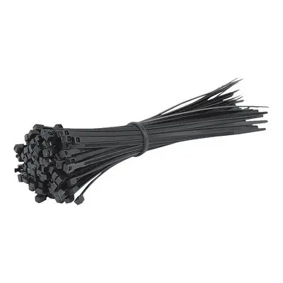[CIN300N100] Cinchos plástico negro 300x3.5mm 12" bolsa 100 Piezas