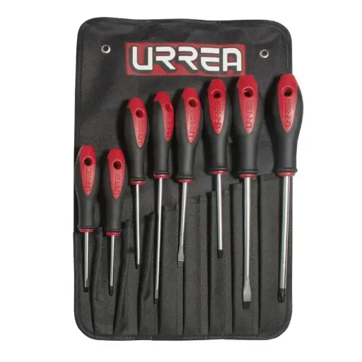 [8600D] 8600D Juego de 8 destornilladores con mango bimaterial, combinados Urrea