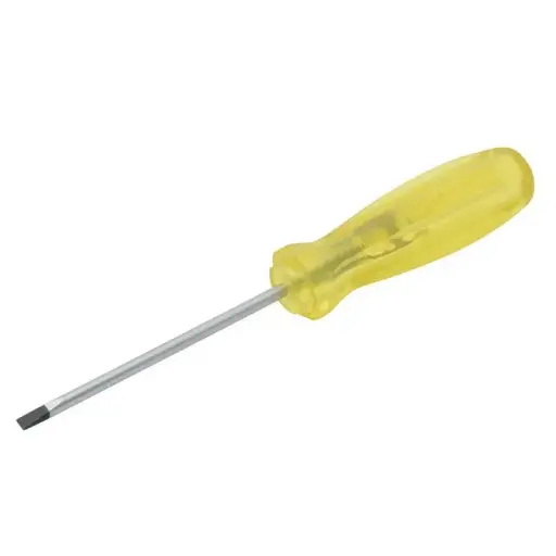 [9626] 9626 Destornillador con mango ámbar, punta cabinet barra redonda 1/8" x 6" Urrea