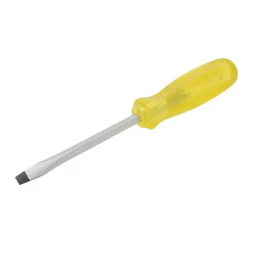 [9812] 9812 Destornillador con mango ámbar, punta plana barra cuadrada 3/8" x 12" Urrea