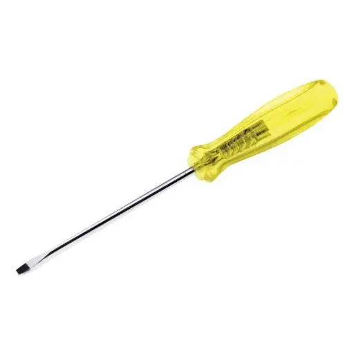 [9604] 9604 Destornillador con mango ámbar, punta plana barra redonda 1/4" x 4" Urrea