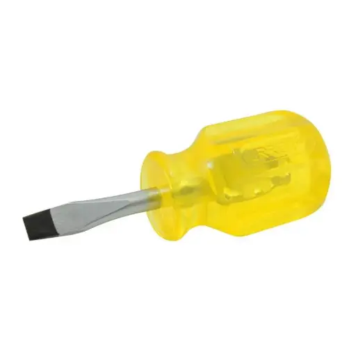 [9652] 9652 Destornillador con mango ámbar, punta plana tipo trompo barra redonda 1/4" x 1-1/2" Urrea