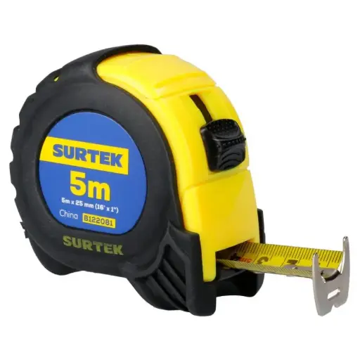 [B122081] B122081 Flexómetro con carcasa anti-impacto 5 m x 1" Surtek