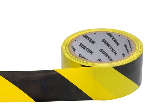 [138060] 138060 Cinta señalizacion 18m negro-amarillo Surtek