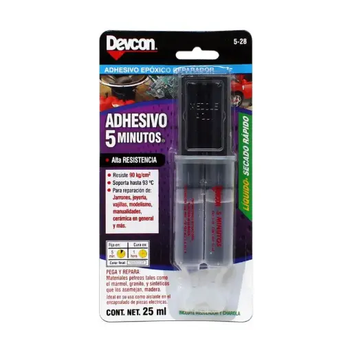 [145-005] 145-005 5-28 ADHESIVO JERINGA 5 MINUTOS (5-28) DEVCON