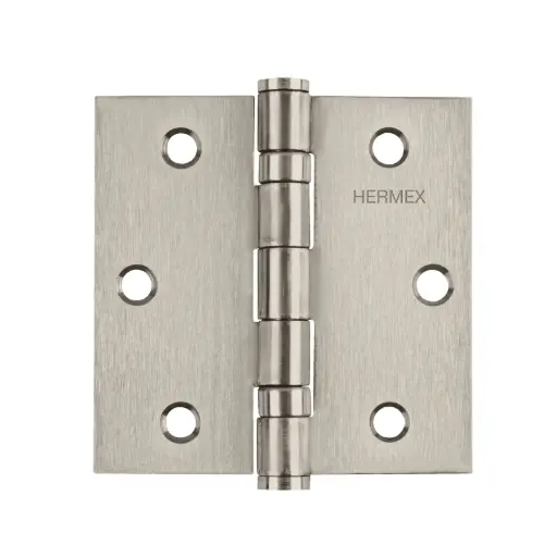 [43228] 43228 Bisagra cuadrada 3-1/2' acero inoxidable, plana, Hermex BC-354P