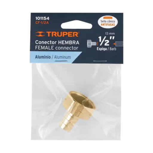 [101154] 101154 Conector 1/2' hembra de aluminio, Truper CF-1/2A