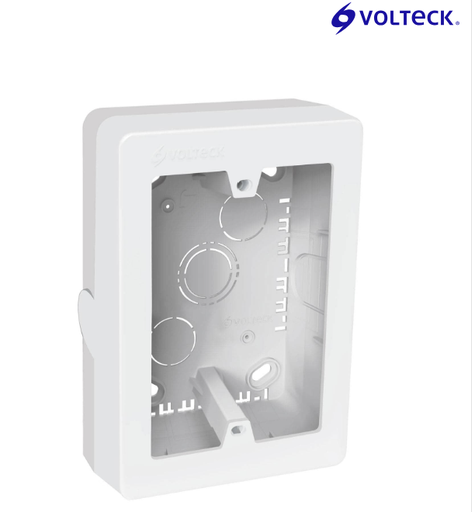 [40141] 40141 Caja de contactos para canaleta 3' x 5', blanca, Volteck CRU-3X5