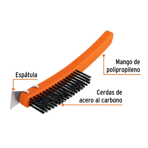 [11539] 11539 Cepillo de alambre 51 pinceles acero al carbono c/espátula CEA-18E