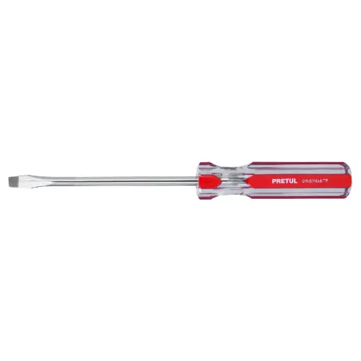 [21463] 21463 Desarmador plano 5/16 x 6' mango de PVC, Pretul DR-5/16X6TP