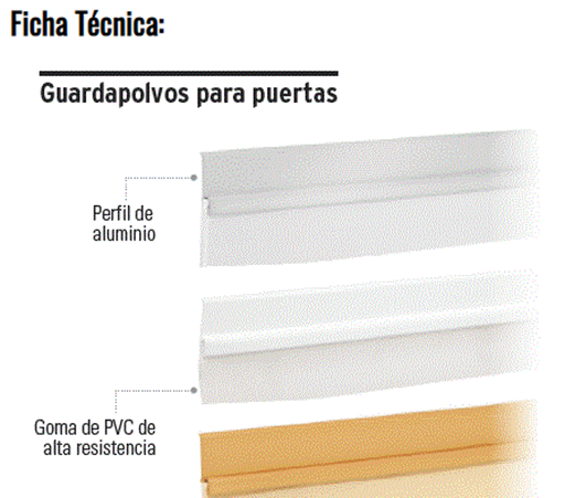 [43030] 43030 Guardapolvo fijo de 100 cm, aluminio, Hermex GUPO-100A