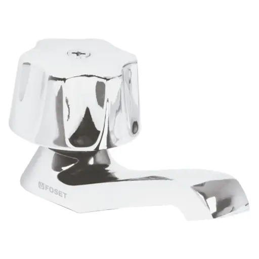 [49229] 49229 Llave individual para lavabo, maneral metálico, Foset Basic M-142