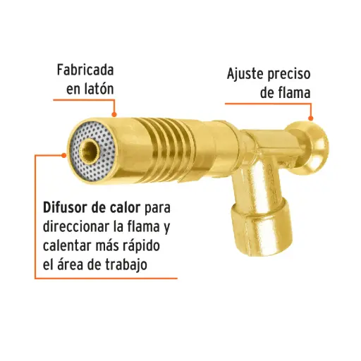 [11925] 11925 Soplete con boquilla para lata de gas con válvula roscada MECH-R