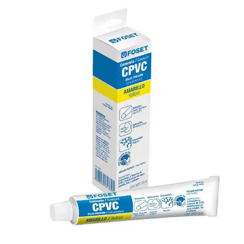 [49565] 49565 Cemento para CPVC en tubo de 50 ml, baja presión, Foset PCPVC-50