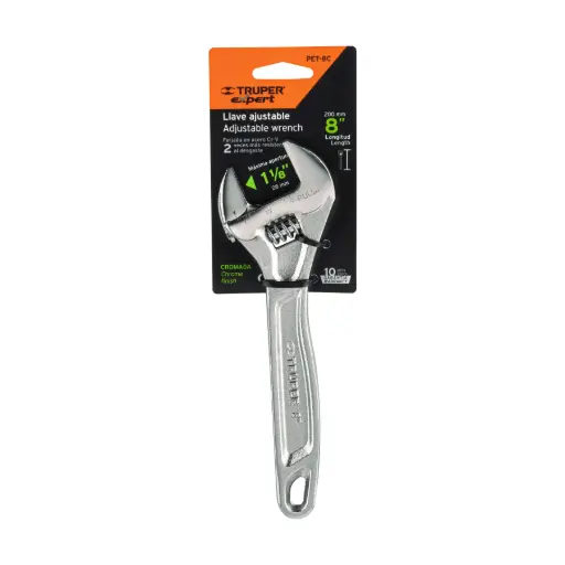 [15506] 15506 Llave ajustable (perico) 8' profesional cromada, Expert PET-8C