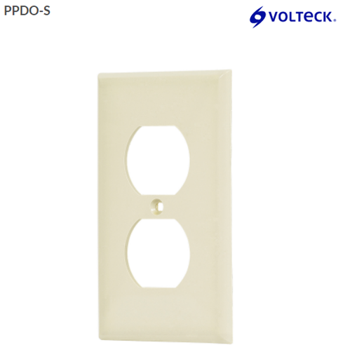 [46406] 46406 Placa de ABS dúplex, Standard, marfil, Volteck PPDO-S