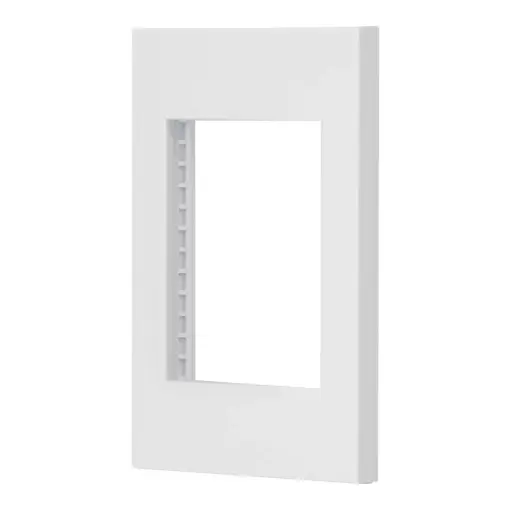 [47043] 47043 Placa 1 ventana, 3 módulos, línea Española, color blanco PPTR-EB