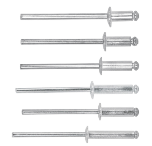 [44519] 44519 Bolsa con 50 remaches 1/8' x 3/16' de aluminio, ala 1/4' R-43B
