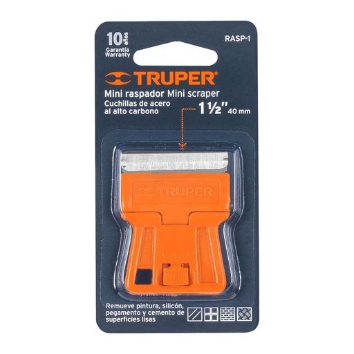 [12352] 12352 Mini raspador plástico con navaja de 1-1/2', Truper RASP-1